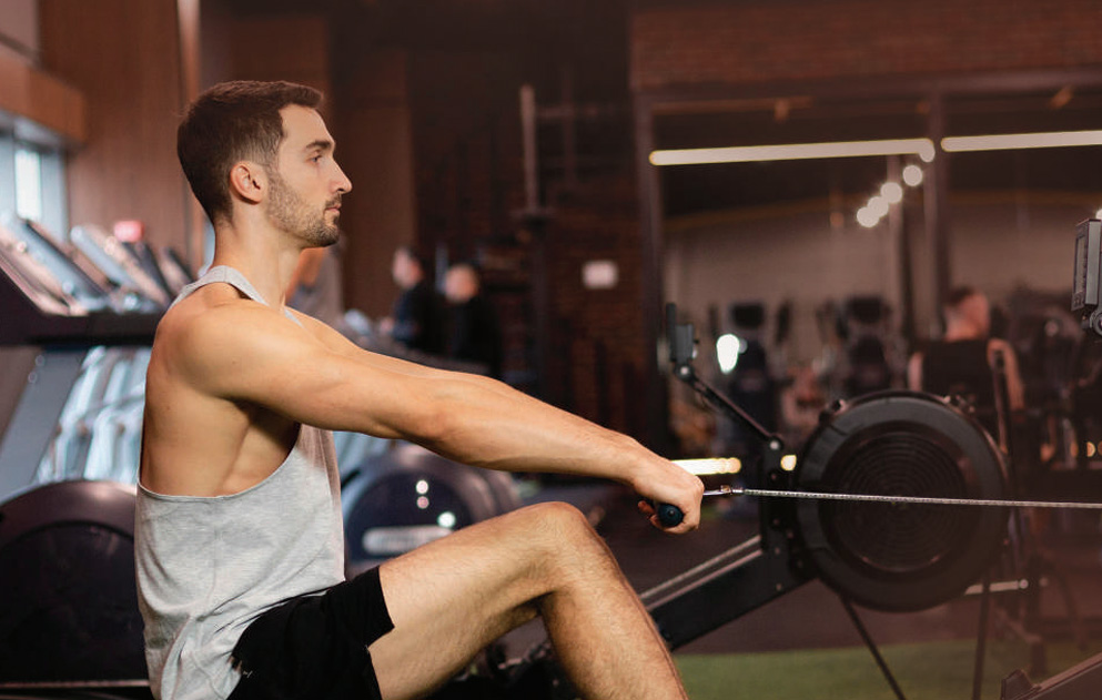 Resident training in the air-conditioned fitness centre